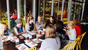 Our winners getting some great advice from Katy Gallagher MLA. — at Farmers Daughter.